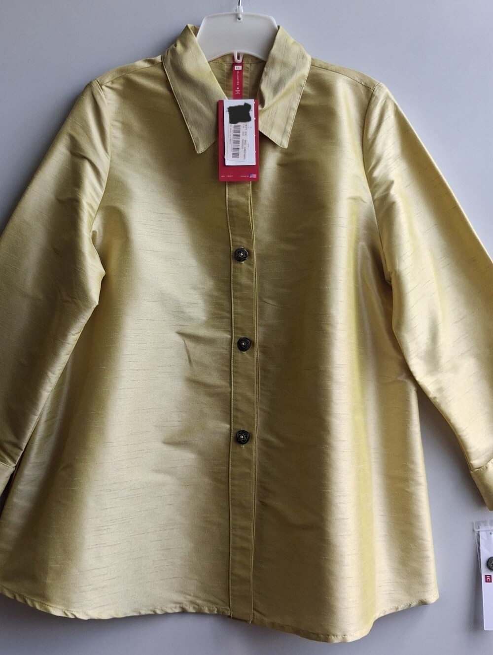 NWT IC Collection Citron Cuff and Back Placket Detail Jacket (Style #4442J)